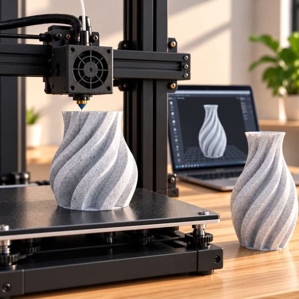 Filament PLA - OQONOS - Marmor 1,75 mm 1 kg - 1,75 mm - Grå marmor - 190-230°C