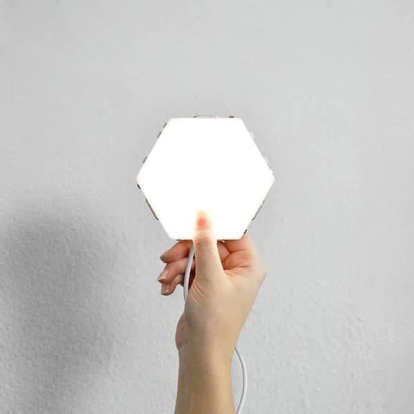 Nattelys - LED - Hexagonal - Berøringsfølsom - Magnetisk - Indendørs Vit