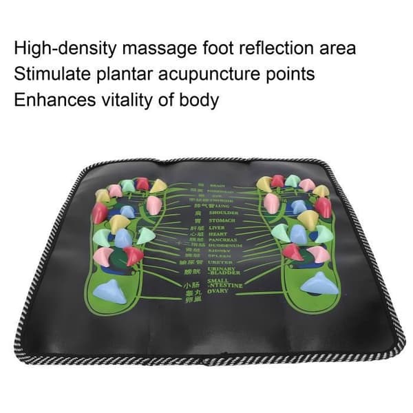 Massage tæppe - VINGVO - Refleksologi - Beroligende sten - Forbedrer cirkulation - Linder træthed