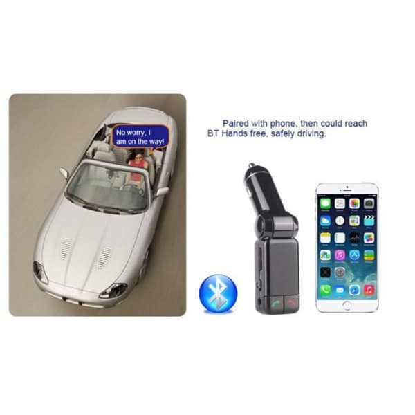 Bil MP3 Audioafspiller Bluetooth Bil Kit FM Transmitter Trådløs FM Modulator Håndfri LCD Skærm USB Oplader til i