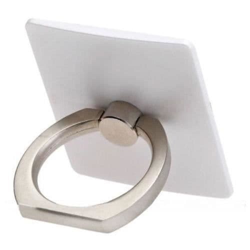 Bague Stöd - APPLE - IPHONE SE - Universell - 360° Rotera - Vit Plast VIT