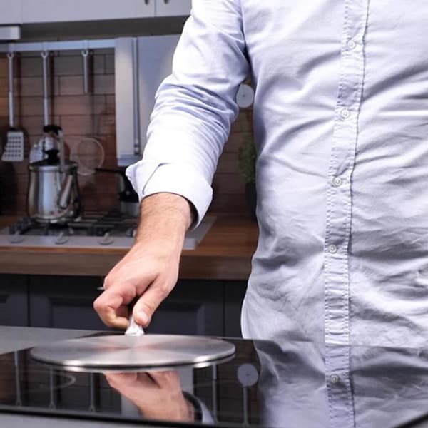 SHOP-STORY - INDUKTIONSKONVERTERINGSPLADE: Rustfrit stål adapter til induktionsplade
