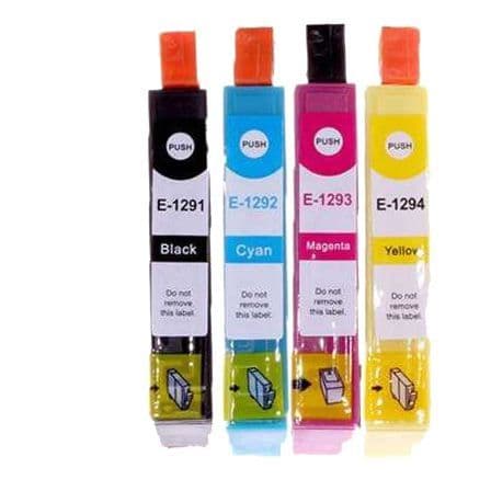 Kompatible patroner - EPSON - T1295 - 4 stk. - Inkjet - Multi-farver