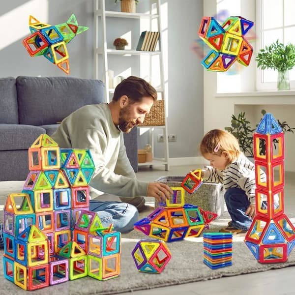 Byggespil - GIGICIAL - 40 dele - Magnetblokke - 3-6 år - Blandet