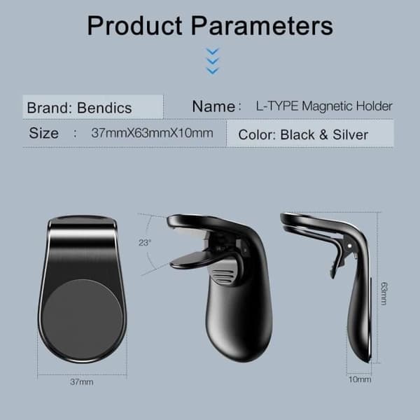 Telefonholder - SUPPORTPLUS - Sæt af 2 - Magnetisk - Gummi - Kompatibel med iPhone/Samsung