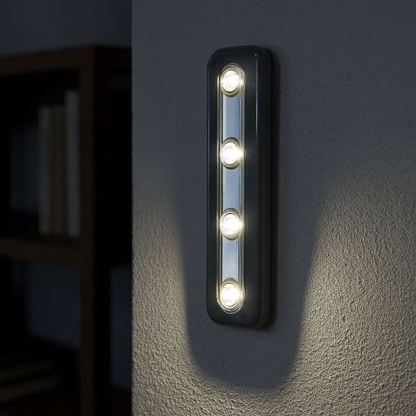 LED Tryklampe - BOXELEC - 18cm - Trådløs - Kompakt design - Indendørs belysning grå