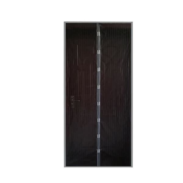 Myggenet - MKK - H210 cm x B100 cm - Sort polyester - Magnetisk fastgørelse - Til dør