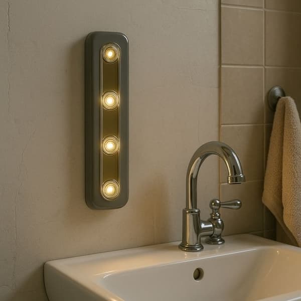 LED Tryklampe - BOXELEC - 18cm - Trådløs - Kompakt design - Indendørs belysning grå