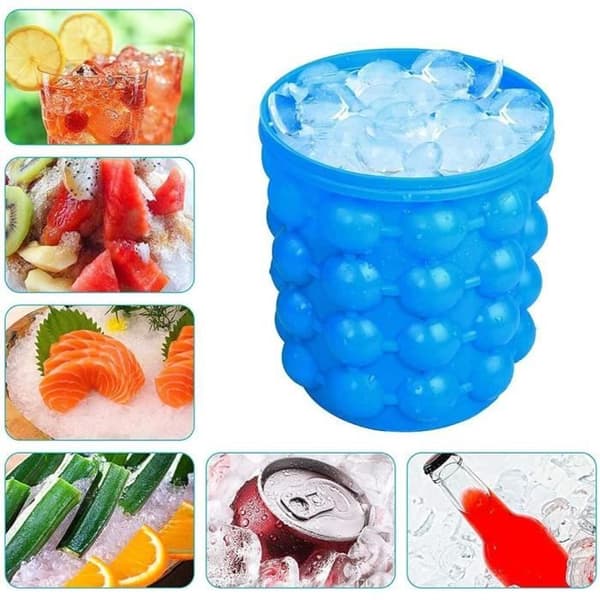HUHUDAY IS LÅDA Bac agrave Glaccedilons Ice Cube Magic Ice Cube Maker Silikon Ice Cube Hink Ice Cube Form med lock222
