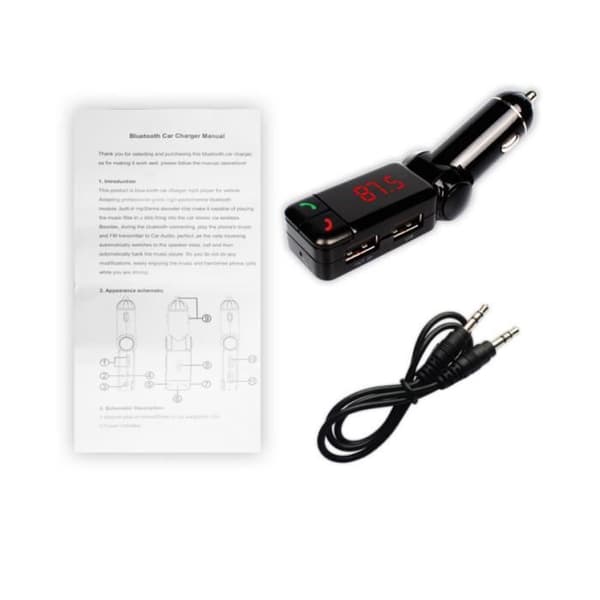 Bil MP3 Audioafspiller Bluetooth Bil Kit FM Transmitter Trådløs FM Modulator Håndfri LCD Skærm USB Oplader til i