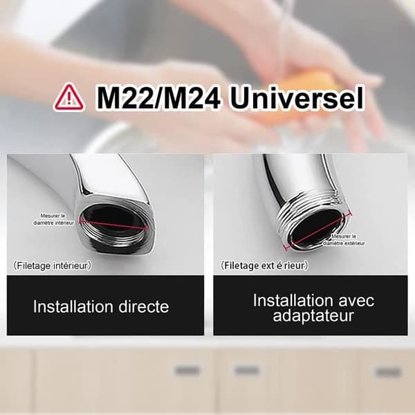 Kranluftare - AJW - M22-M24 - Universell - Svängbar 720° - Vattensparande