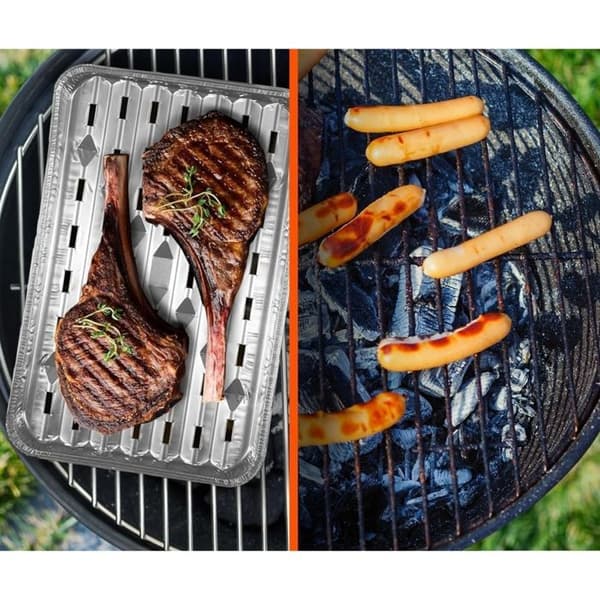 Aluminium Bakker 35x22 cm Sæt af 12 – Speciel til Grill Silver
