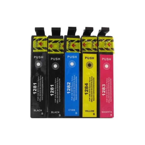 PACK MED 5 EPSON T1285 KOMPATIBLA KARTUSCHER