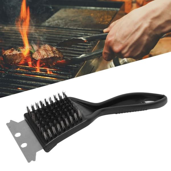 Grillbørste - OKUMGGYJ - Bærbar - Rustfrit stål - Sort - 72 g Som på bilderna