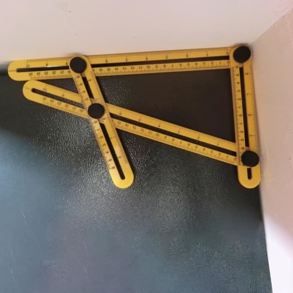Måleværktøj - Multi-vinkel lineal - Angle-izer model - Plastik - 30 cm - Gul