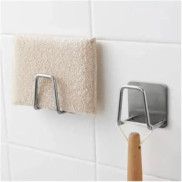 Spongeholder - HobbyTech - Sæt af 4 - Rustfrit stål - Klæbende - Holdbar
