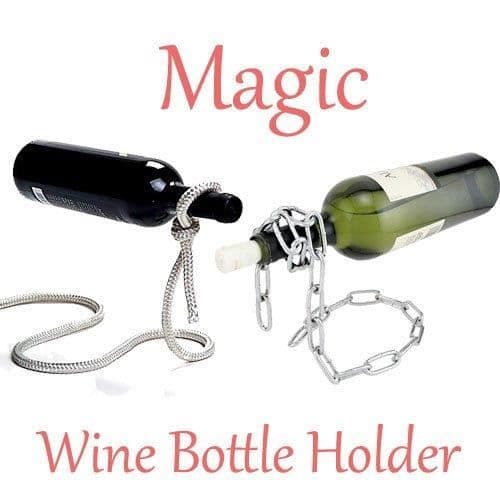 Magic Chain/Lasso Rope Vinflaskhållare Flytande Illusion Rack Stativ Art Gift