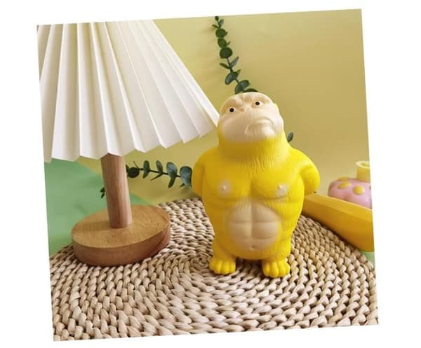 2 Stykker Gorilla Abe Abe Legetøj, Stressaflastende Legetøj til Børn Gorilla, Elastisk Abe, Uknuselig Elastisk Abe, Gorilla Legetøj
