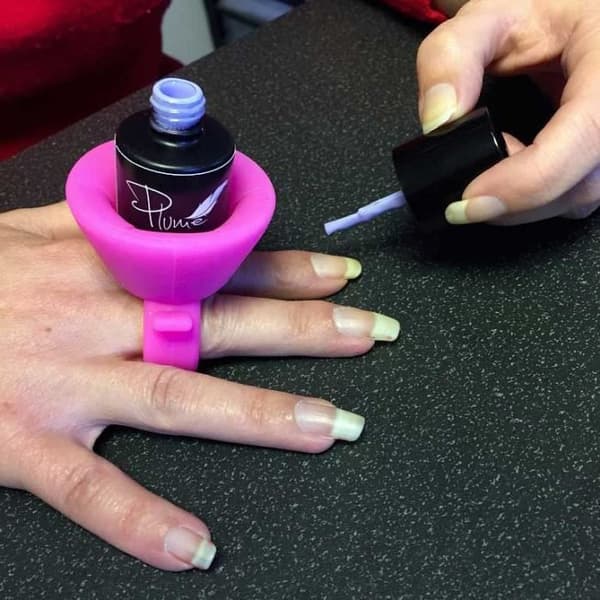 Nagellacksupportring - TPLO & CO - Mjuk - Flexibel - Silikon - Rosa Ros