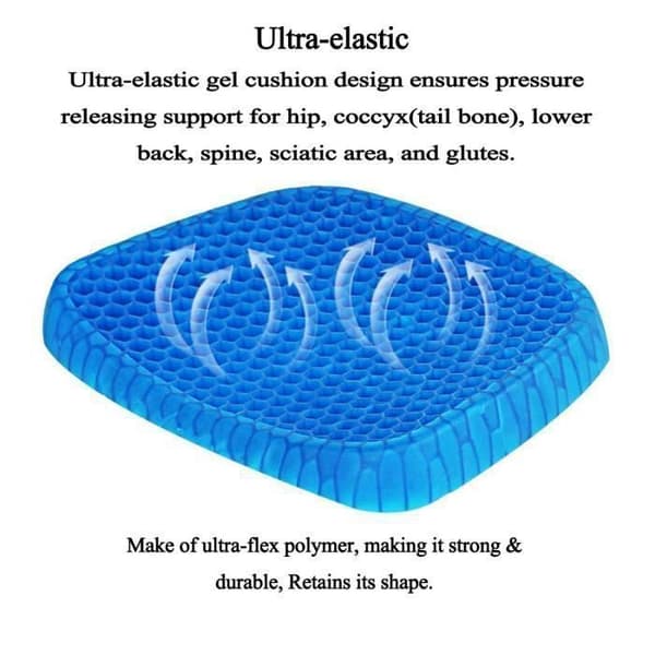 Egg Sitter Sittdyna Ortopedisk Gel Sittdyna Andas Honeycomb Memory Foam Komfortkudde Sovkudde