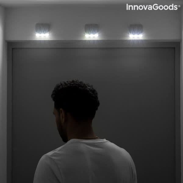 LED-lampe med bevægelsessensor - INNOVAGOODS - 2 enheder - Grå Grå