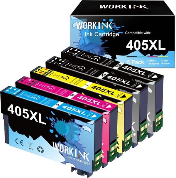 Blækpatroner - Epson - 405XL - Sort - 1100 sider - Kompatibel med WorkForce Pro