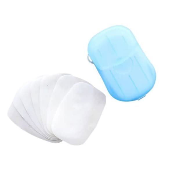 Badrumsaccessoarer - SHM - 40 delar - Papper - himmelsblå - Vit Himmelsblå