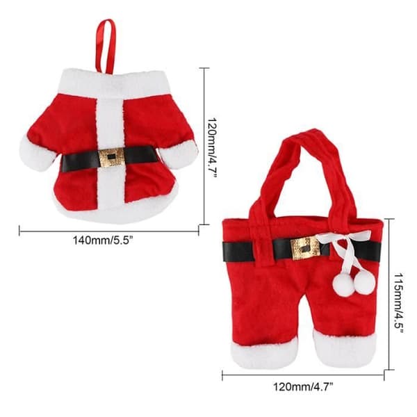 Bestickfodral - ONEVER - 3 set - Snögubbe - Röd - 3 delar Röd