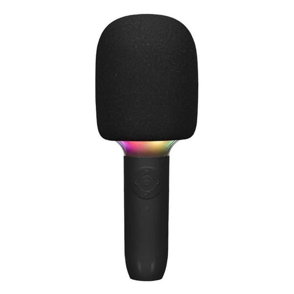 Ljus mikro karaoke högtalare 2 i 1 Svart