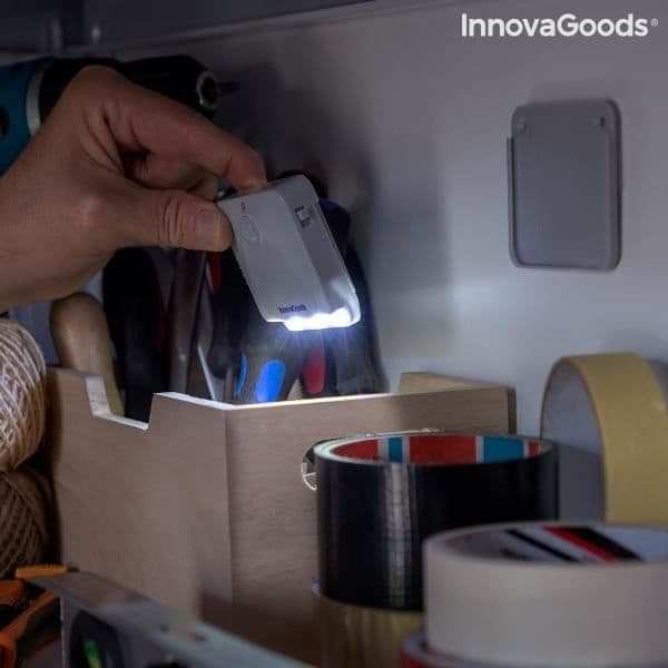 LED-lampe med bevægelsessensor - INNOVAGOODS - 2 enheder - Grå Grå