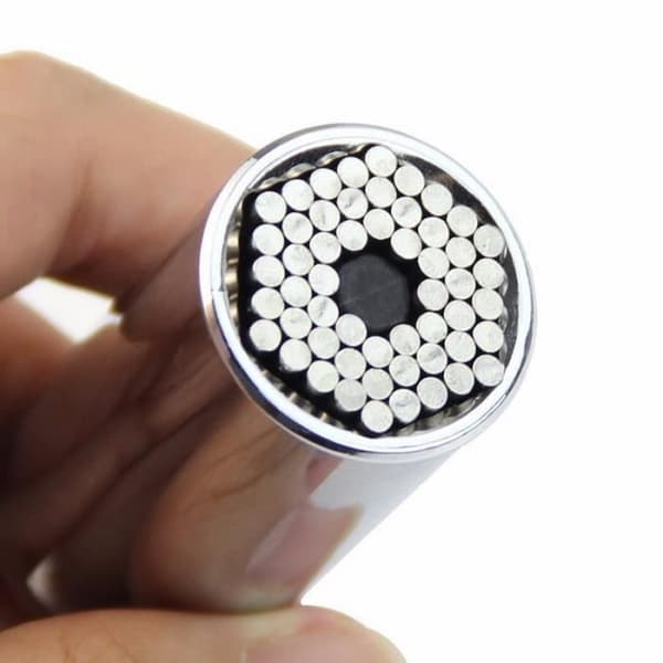 1 Sæt 2 Styk Gator Grip Universal Socket Wrench Lille multifunktionel med boreadapter til reparationsværktøjer