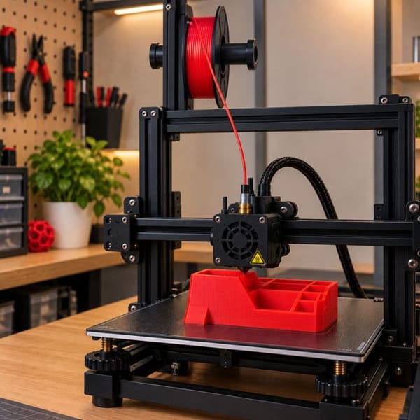 Filament PLA - OQONOS - 1 kg 1,75 mm - Rød - 3D-printer FDM/FFF - 190–230 °C