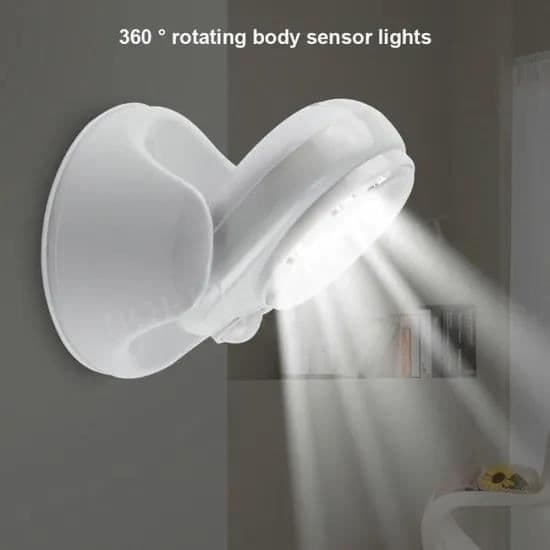LED-lampe - Hvid - Bevægelsessensor - 360° - Trådløs Vit