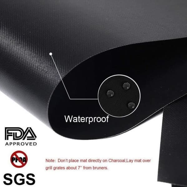 Papir og bagepapir, 1-2-3-5 stk. Ptfe non-stick grillpad, grill bageplade - Type Black 3PCs #A