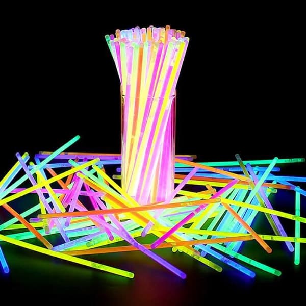 Fluorescerende Lysstænger Til Fest, 100 Stykker, Lyser I Mørket, Festdekorations Tilbehør