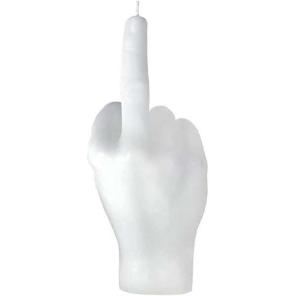 Duftlys - Middelfingerlys - Sojavoks - Subtil Duft - Moderne Design Vit