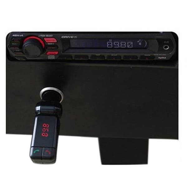 SODIAL(R) LCD Bil Bluetooth Transmitter MP3 FM Trådløs USB Oplader Håndfri til Mobil Sort