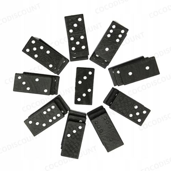 Trädominos - COBYE - 28 bitar - Kompakt låda - Hållbart trä - Familjespel