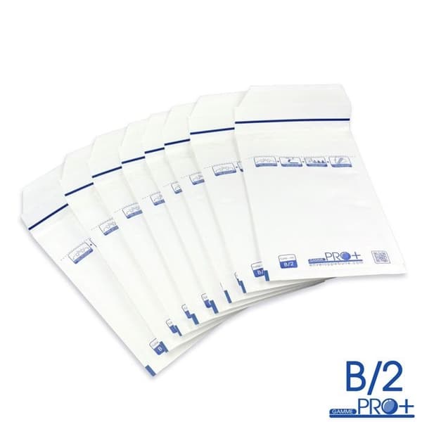Bubbelkuvert - ENVELOPPEBULLE - 100-pack - Vit - Format B/2 - Självhäftande stängning Vit
