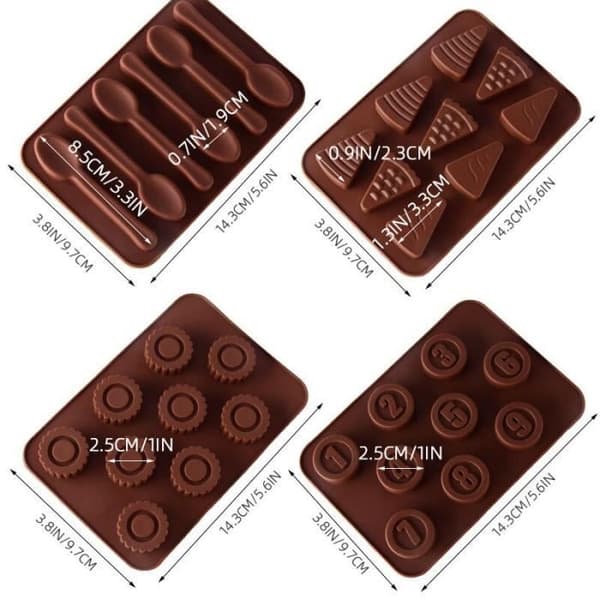 Chokladform - Rs706 - Silikon - Frostfritt - Diskmaskinssäker sked
