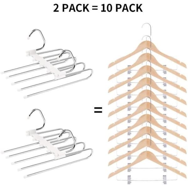 Bukseholder - Multiple - Hvid - Rustfrit Stål - 2 Stykker - Pladsbesparende Vit