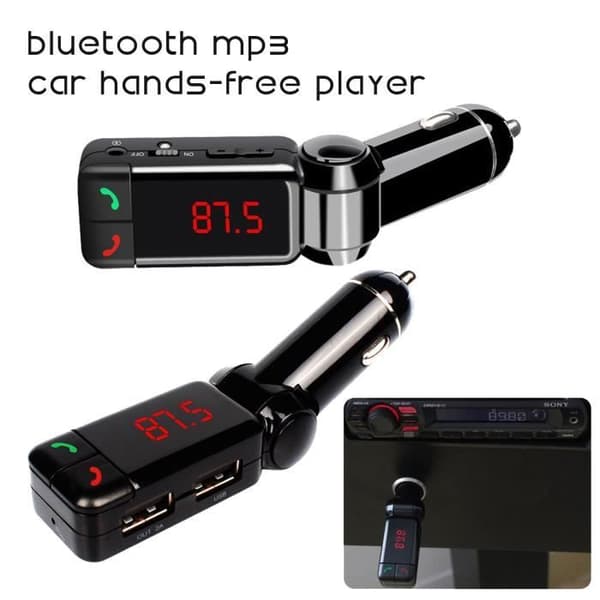 Langaton LCD-musiikkisoitin autoon Bluetooth FM -lähetin MP3, Bluetooth FM -lähetin autoon