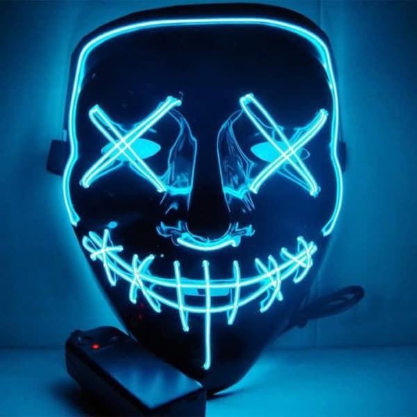 Purge LED-valomaski Halloweenille - Sininen Blå