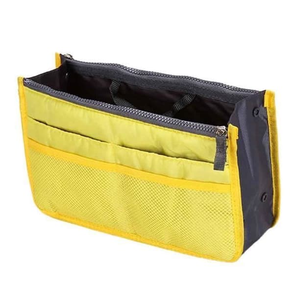 Multifunktionel håndtaske - mosakog® - Gul - Makeup organizer - Opbevaringstaske - Kompakt