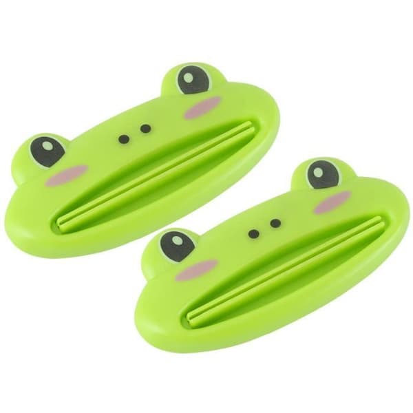 Sæt med 2 Tandpastadispenser i Frog-form