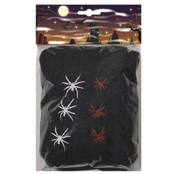SPIDER NET 100 GR SORT+6 ARAIG Svart