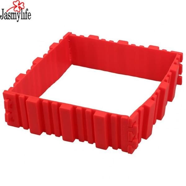 Bakform - DIY - Röd Silikon - Värmebeständig - 4-delarsset - 19x5.5 cm Röd