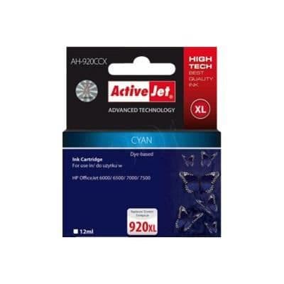 Blækpatron - ACTIVEJET - AH-920CCX - Cyan - 12 ml - Kompatibel med HP Officejet