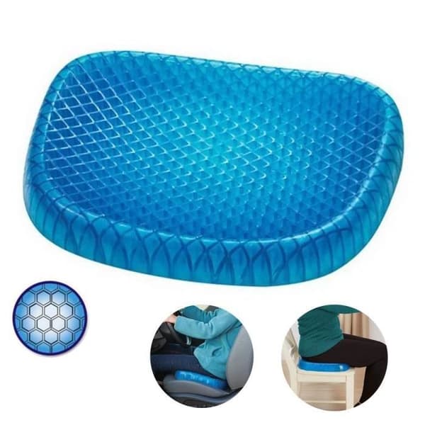 Sittkudde Egg Sitter - Egg-Sitter - Blå - Elastisk gel - Fällbar - Bihoneycomb design Blå