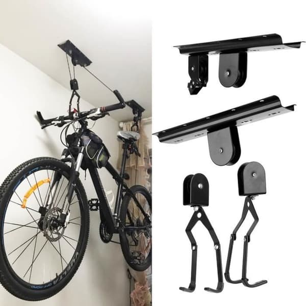 Cykel elevator - Montering til loft - Stål og ABS - Nem installation